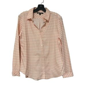 Brooks Brothers Pastel Pink Preppy Poplin Button Blouse - Size 8